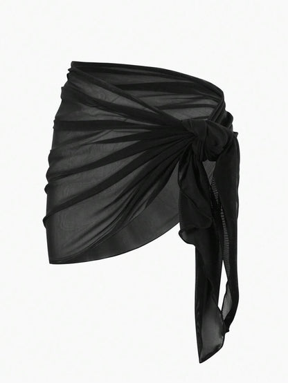 Coastal Sheer Sarong Etek – Bağlamalı Plaj Cover-Up