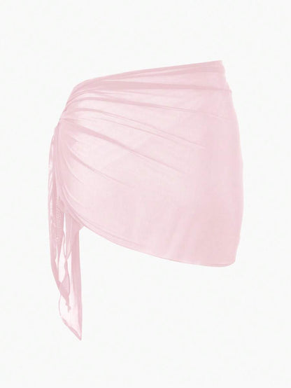 Coastal Sheer Sarong Etek – Bağlamalı Plaj Cover-Up