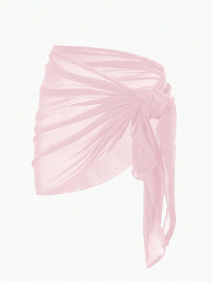 Coastal Sheer Sarong Etek – Bağlamalı Plaj Cover-Up