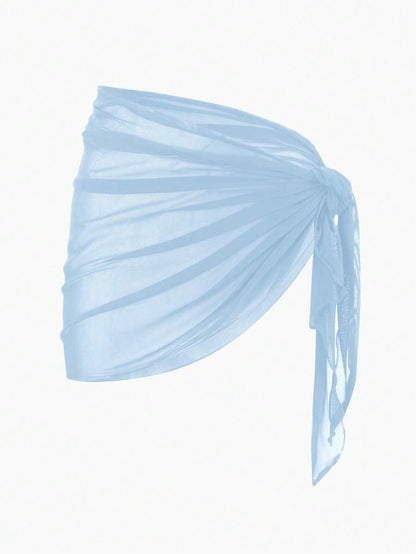 Coastal Sheer Sarong Etek – Bağlamalı Plaj Cover-Up