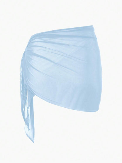 Coastal Sheer Sarong Etek – Bağlamalı Plaj Cover-Up