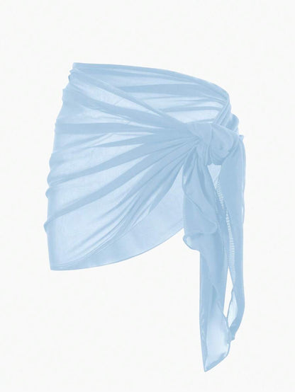Coastal Sheer Sarong Etek – Bağlamalı Plaj Cover-Up