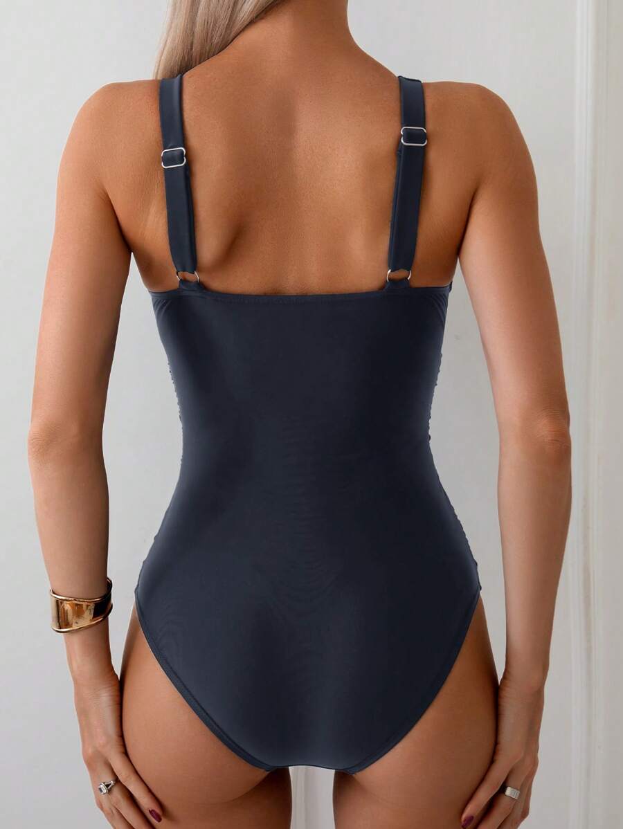 Classic Wrap Swimsuit – Drapeli Tek Parça Mayo