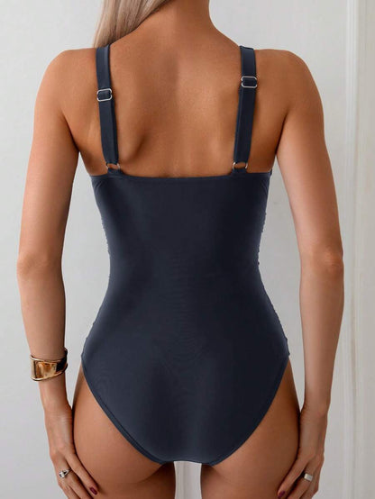 Classic Wrap Swimsuit – Drapeli Tek Parça Mayo