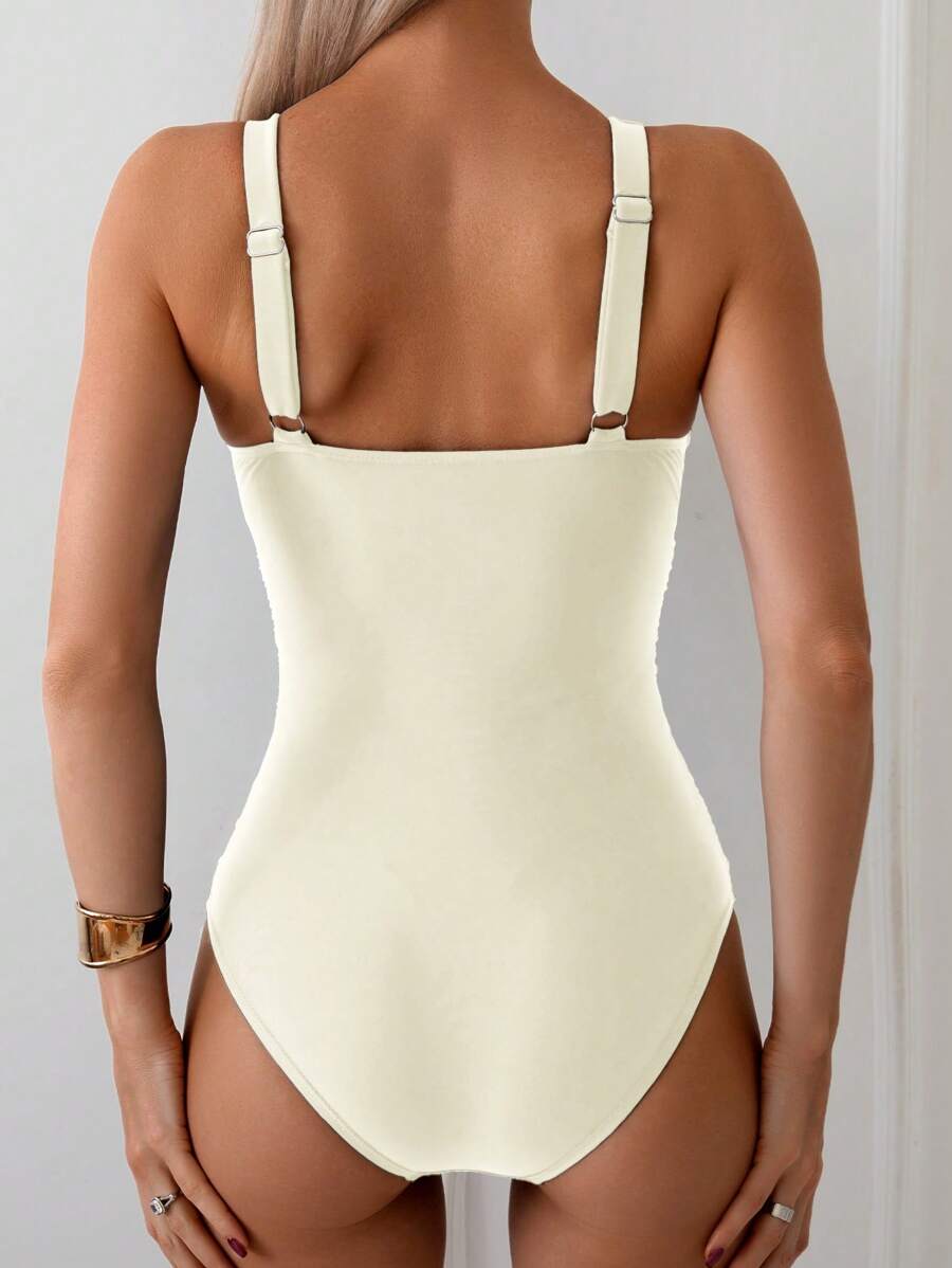 Classic Wrap Swimsuit – Drapeli Tek Parça Mayo