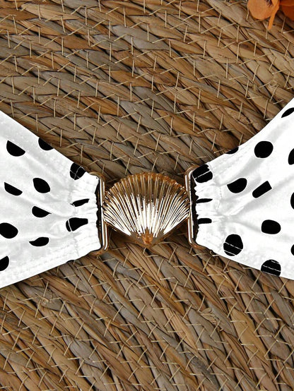 Polka Dot Sheer Maxi Pareo – Yırtmaçlı Plaj Cover-Up Etek