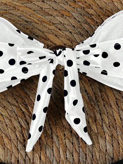 Polka Dot Sheer Maxi Pareo – Yırtmaçlı Plaj Cover-Up Etek