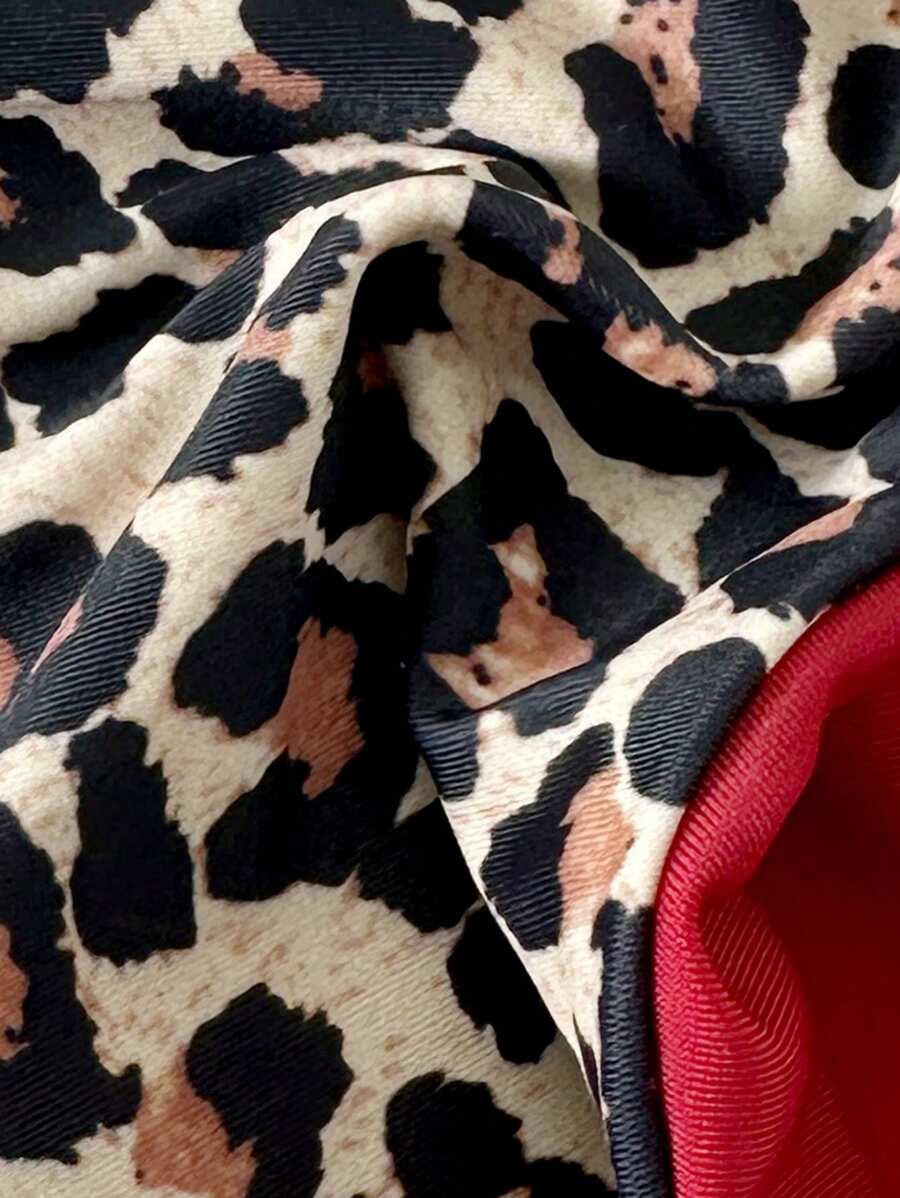 Kırmızı Leopard String Bikini Takımı