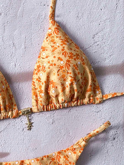 Swim Vcay  Askılı Bikini Seti Seksi Tanga Mayo