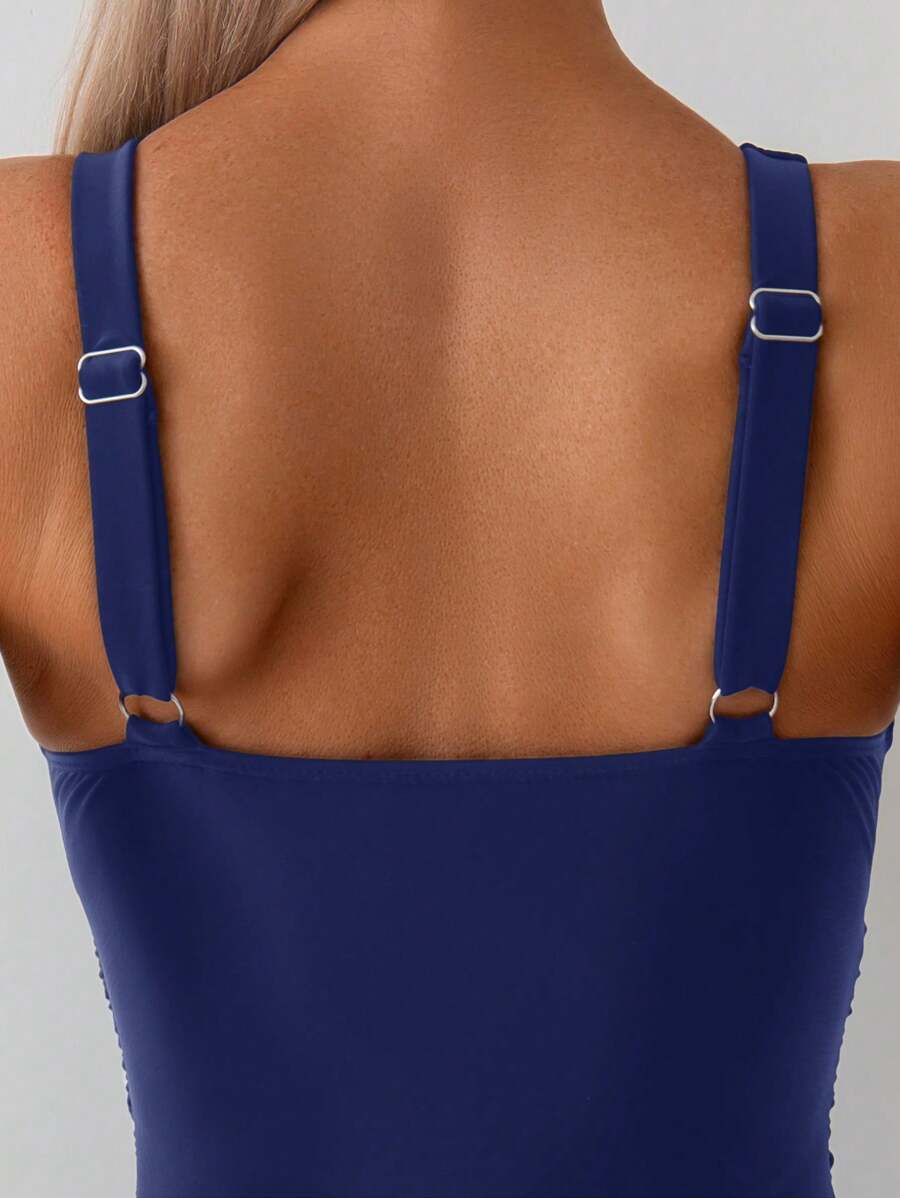 Classic Wrap Swimsuit – Drapeli Tek Parça Mayo