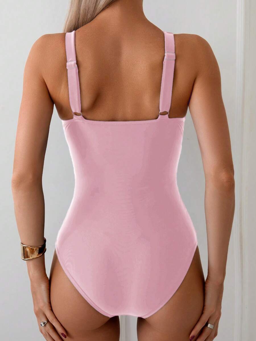 Classic Wrap Swimsuit – Drapeli Tek Parça Mayo