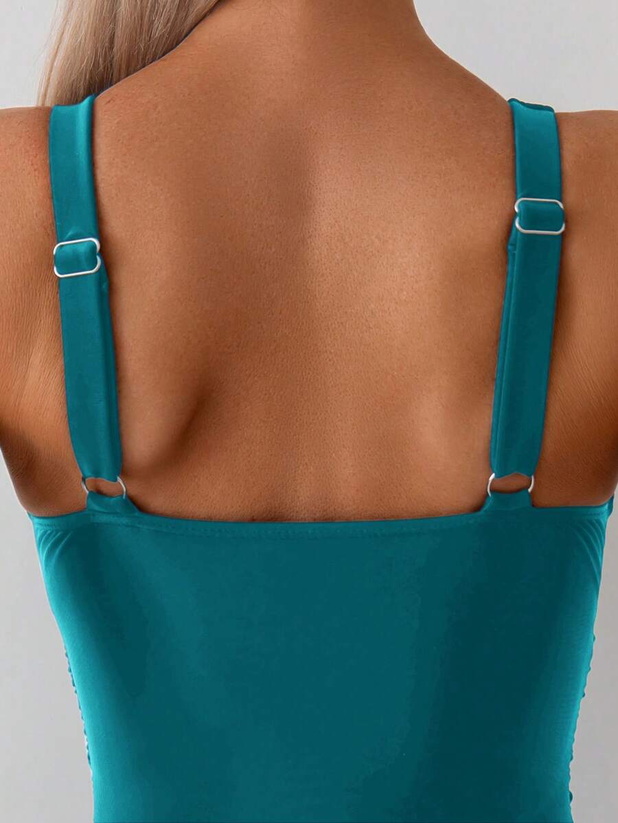 Classic Wrap Swimsuit – Drapeli Tek Parça Mayo