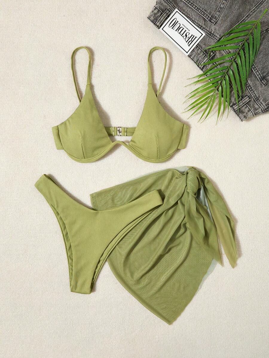 Swim Basics 3 Parça Set Düz Renk