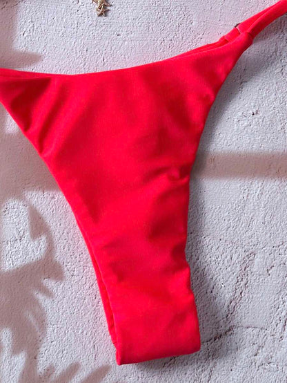 Swim Vcay  Askılı Bikini Seti Seksi Tanga Mayo