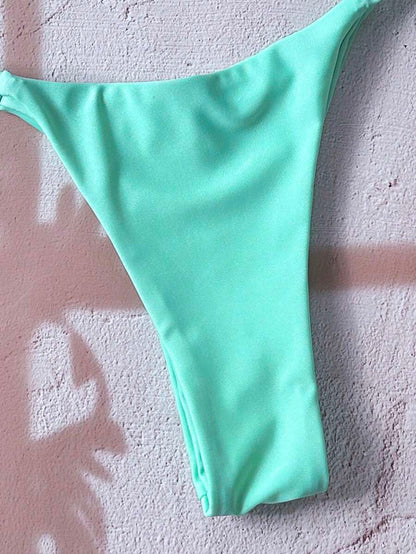 Swim Vcay  Askılı Bikini Seti Seksi Tanga Mayo