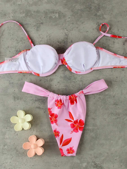 Çiçek Desenli Bikini