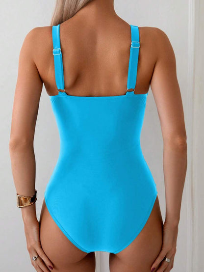 Classic Wrap Swimsuit – Drapeli Tek Parça Mayo