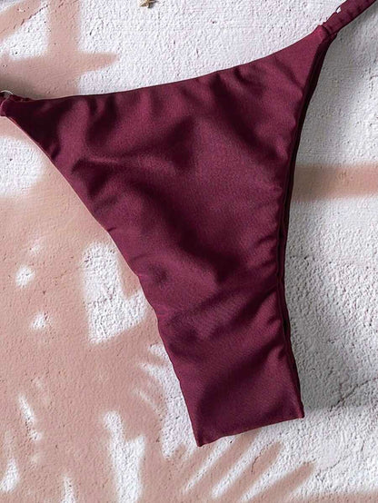 Swim Vcay  Askılı Bikini Seti Seksi Tanga Mayo