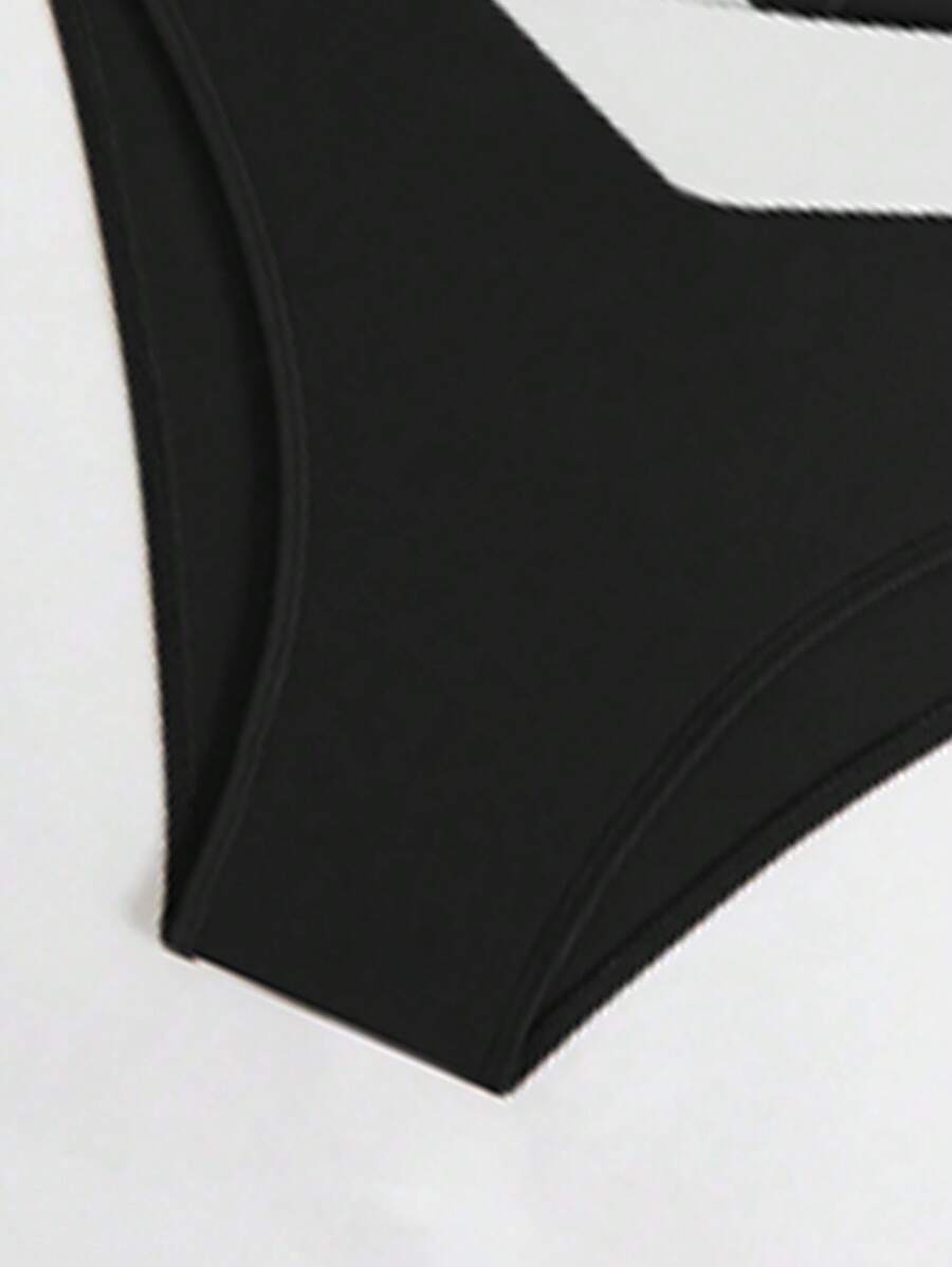 Swim Chiccia Kadın Yaz Yeni Çok Renkli Patchwork Halter Bağcıklı Bikini Takımı