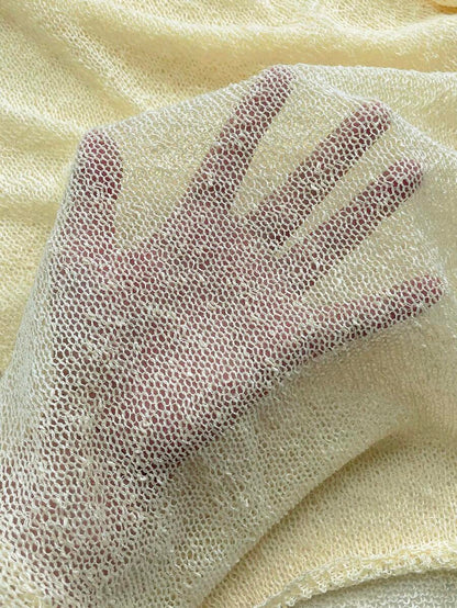 Transparan Zarif Uzun Kollu Beachwear Plaj Elbisesi