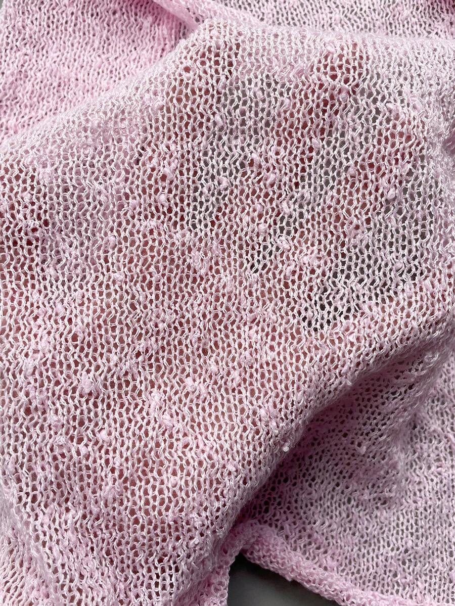 Transparan Zarif Uzun Kollu Beachwear Plaj Elbisesi