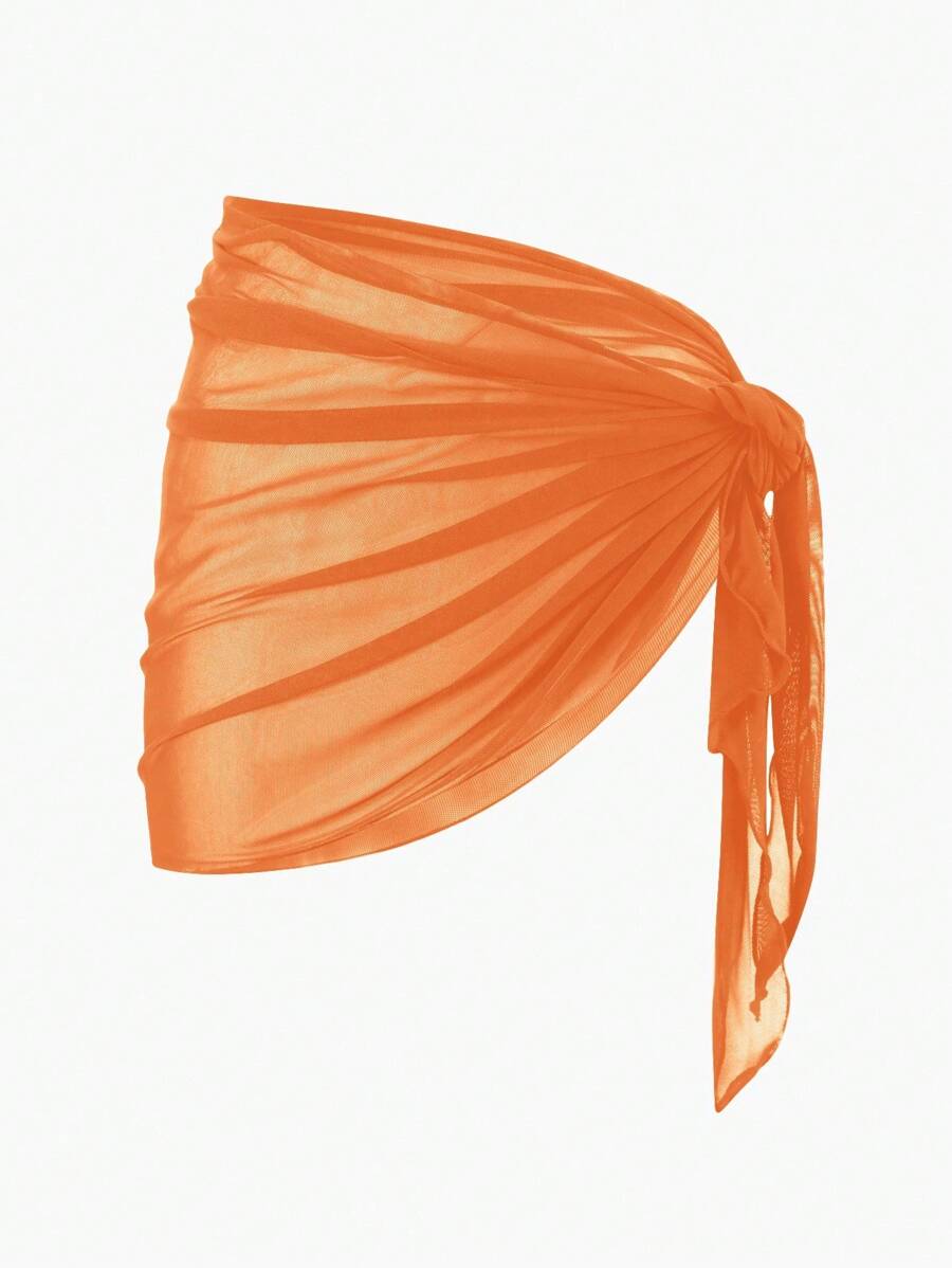 Coastal Sheer Sarong Etek – Bağlamalı Plaj Cover-Up