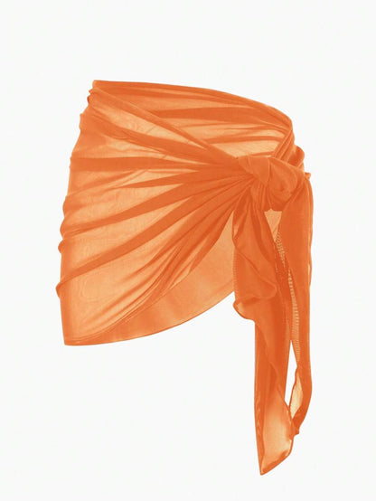 Coastal Sheer Sarong Etek – Bağlamalı Plaj Cover-Up