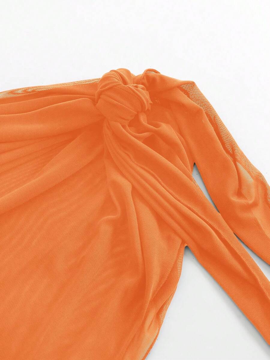 Coastal Sheer Sarong Etek – Bağlamalı Plaj Cover-Up