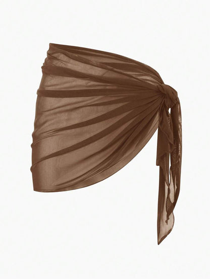 Coastal Sheer Sarong Etek – Bağlamalı Plaj Cover-Up