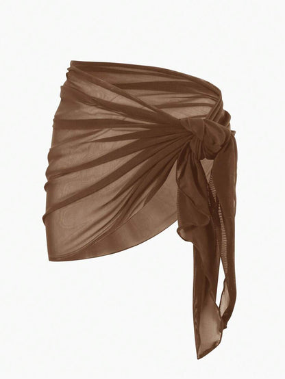 Coastal Sheer Sarong Etek – Bağlamalı Plaj Cover-Up