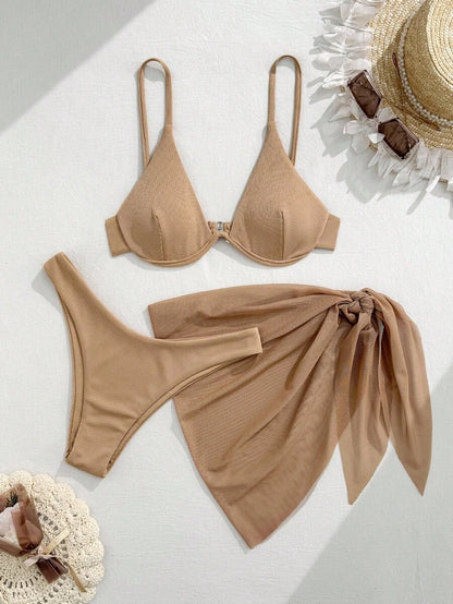 Swim Basics 3 Parça Set Düz Renk