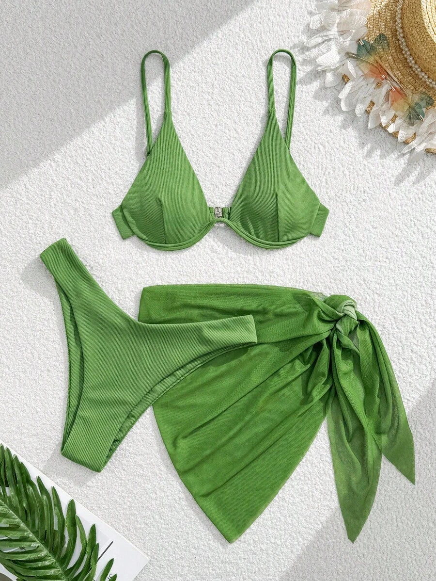 Swim Basics 3 Parça Set Düz Renk