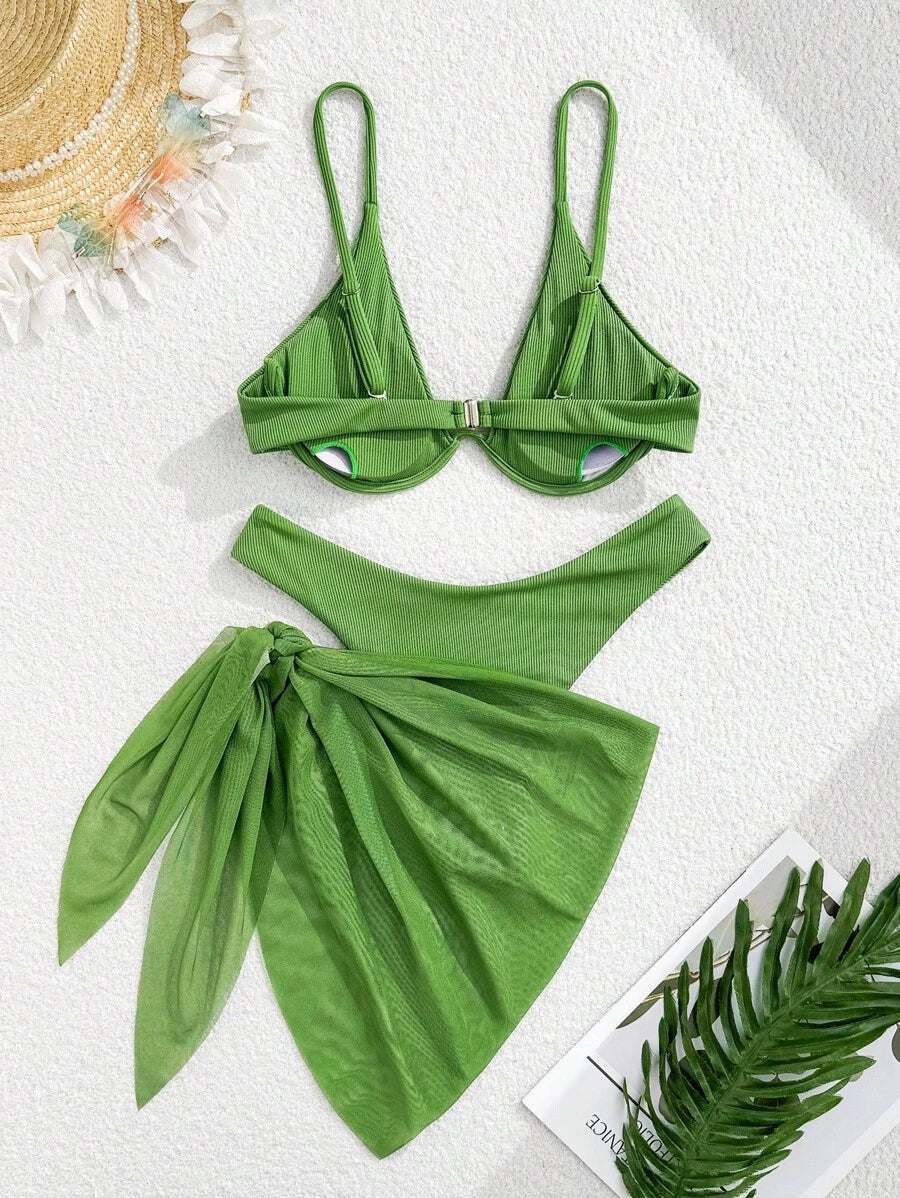 Swim Basics 3 Parça Set Düz Renk