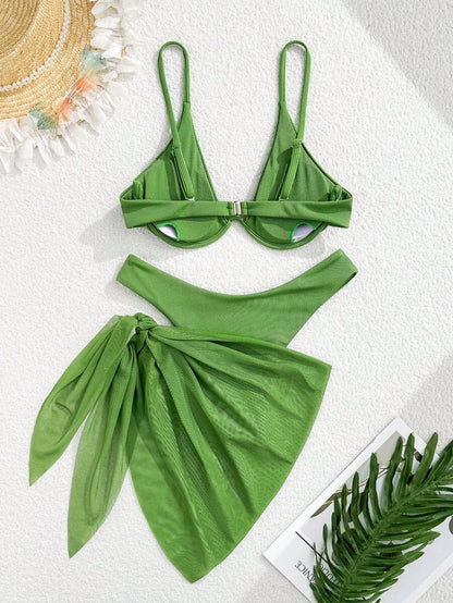 Swim Basics 3 Parça Set Düz Renk