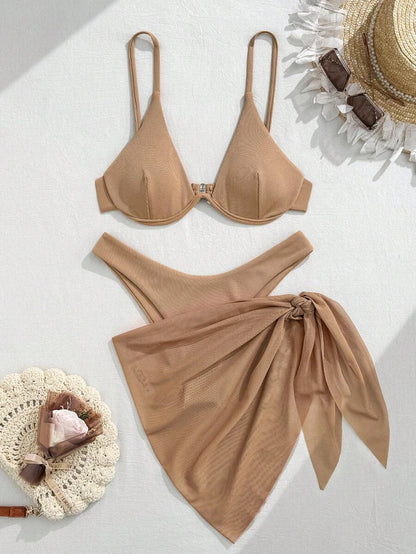 Swim Basics 3 Parça Set Düz Renk