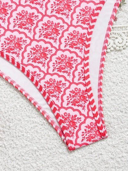 Spanish Tile Desen Mayo – V Yaka Tek Parça Mayo