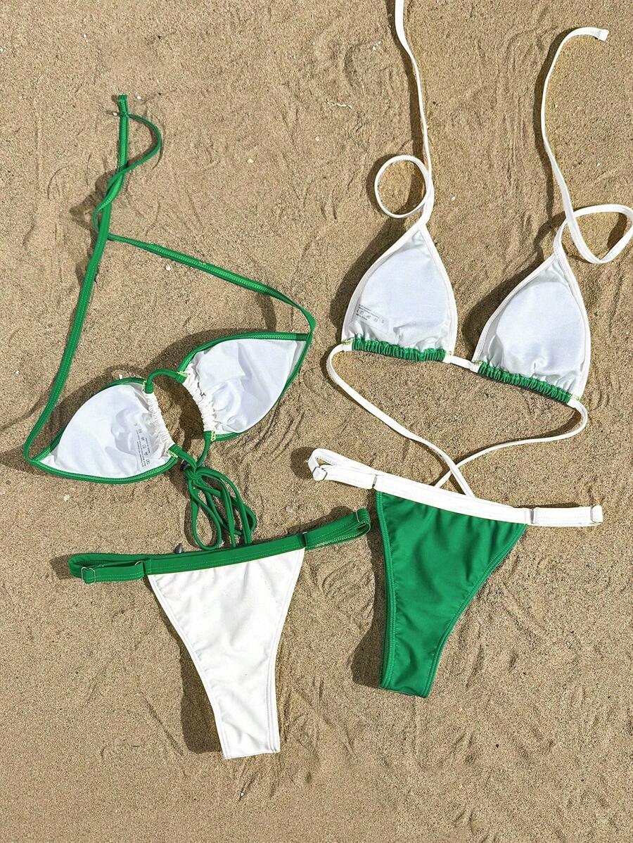 Brazil Supporter Bikini Set – Sarı Yeşil Tribün Triangle Bikini