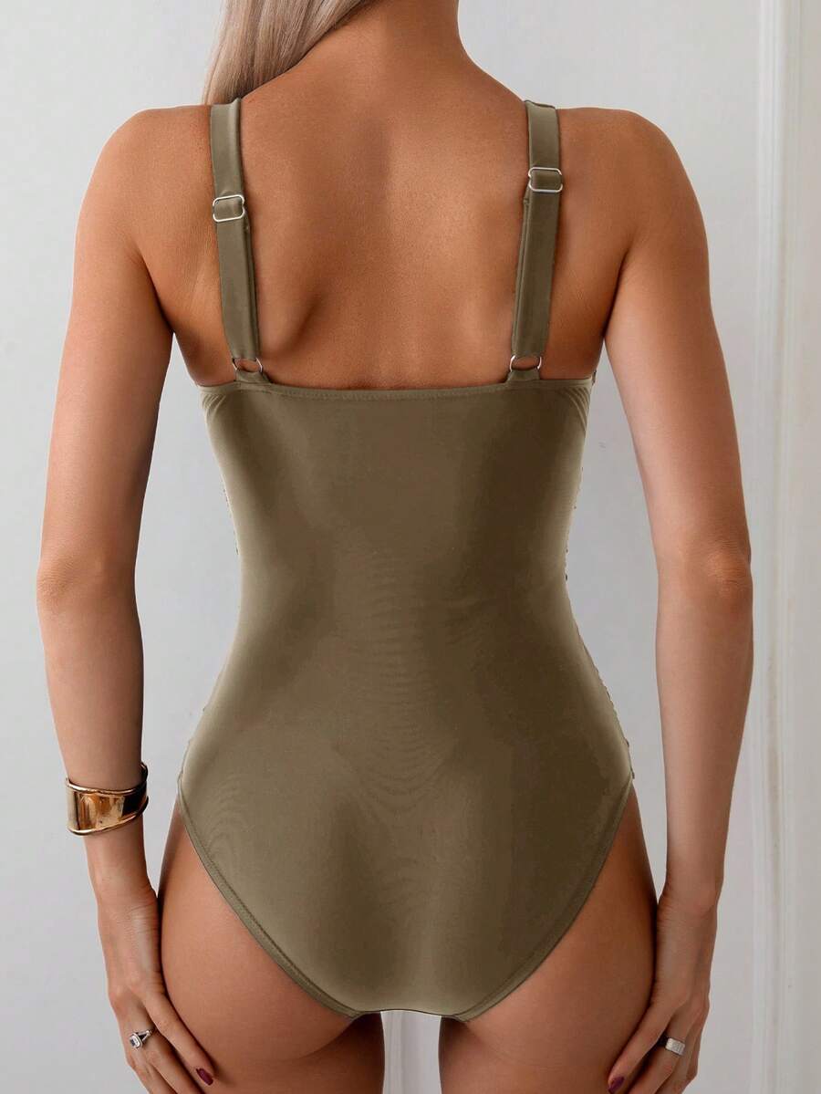 Classic Wrap Swimsuit – Drapeli Tek Parça Mayo