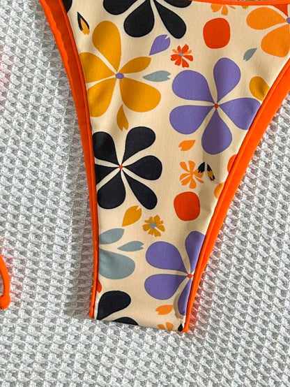 Kırmızı Leopard String Bikini Takımı