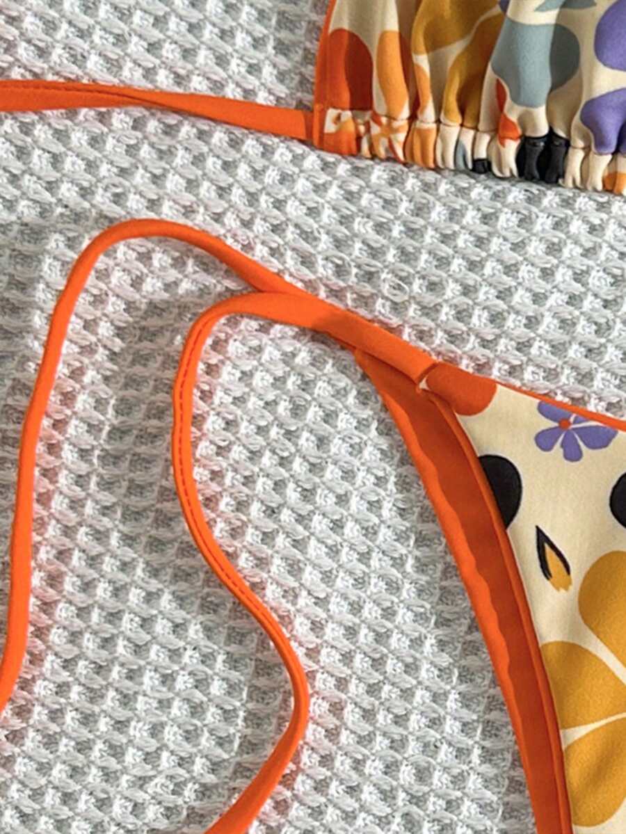 Kırmızı Leopard String Bikini Takımı