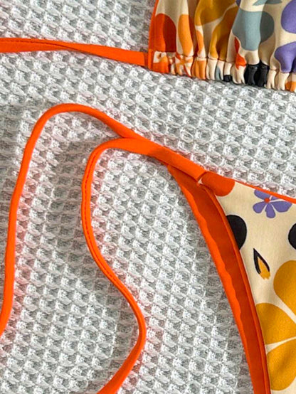 Kırmızı Leopard String Bikini Takımı