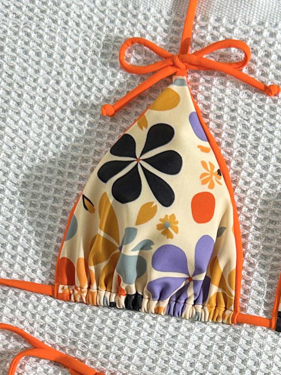 Kırmızı Leopard String Bikini Takımı