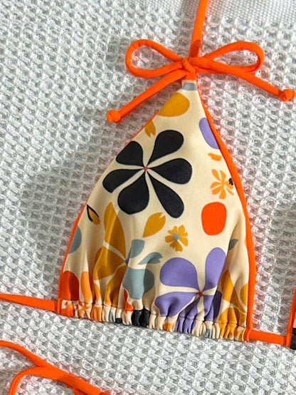 Kırmızı Leopard String Bikini Takımı