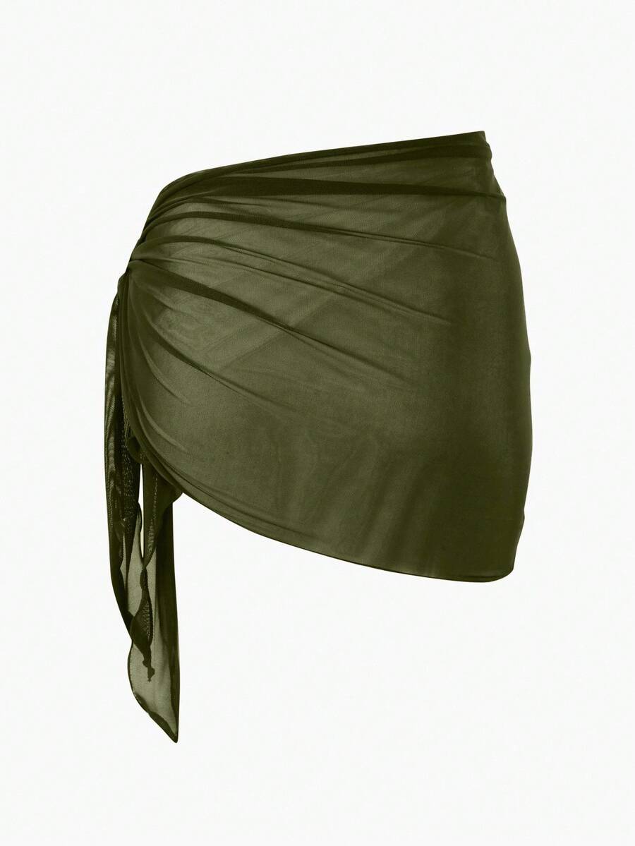 Coastal Sheer Sarong Etek – Bağlamalı Plaj Cover-Up