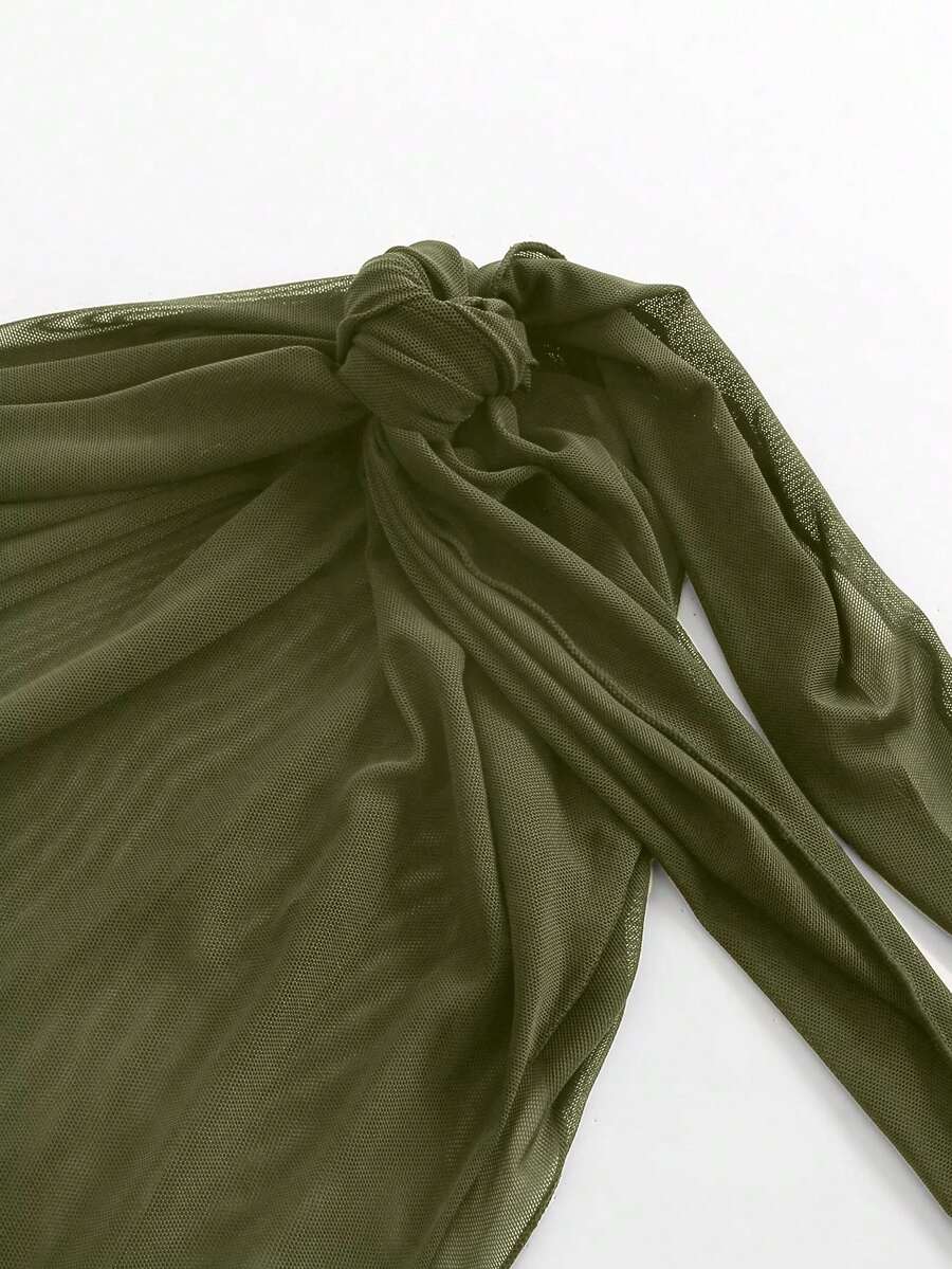 Coastal Sheer Sarong Etek – Bağlamalı Plaj Cover-Up