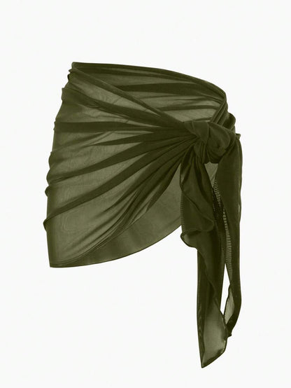 Coastal Sheer Sarong Etek – Bağlamalı Plaj Cover-Up