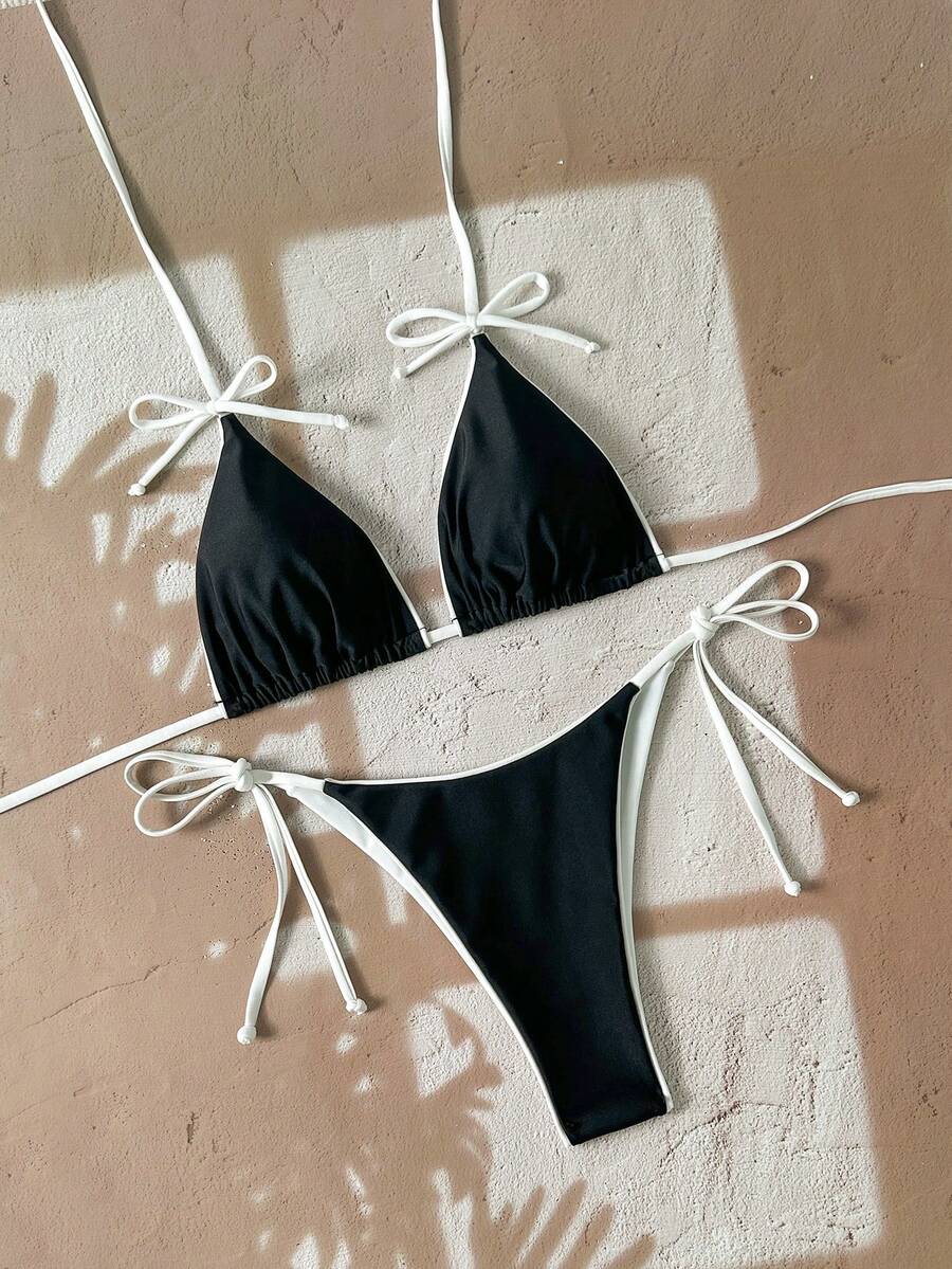 Kırmızı Leopard String Bikini Takımı