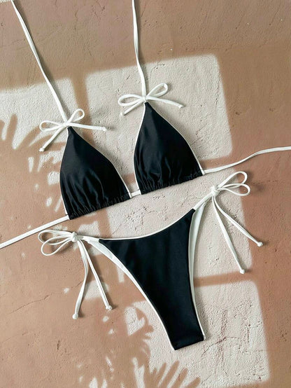 Kırmızı Leopard String Bikini Takımı