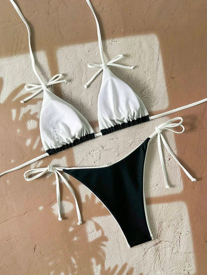 Kırmızı Leopard String Bikini Takımı