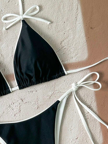 Kırmızı Leopard String Bikini Takımı